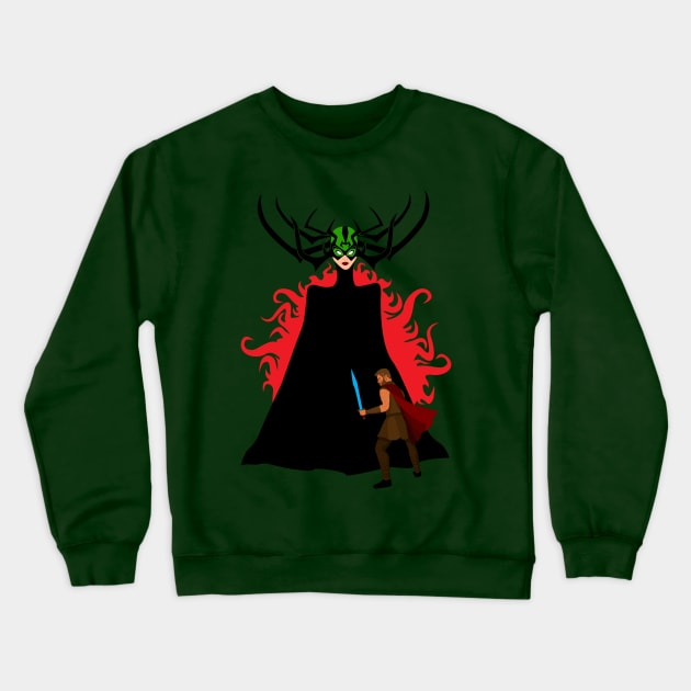 Hela vs Thor Crewneck Sweatshirt by forsureee